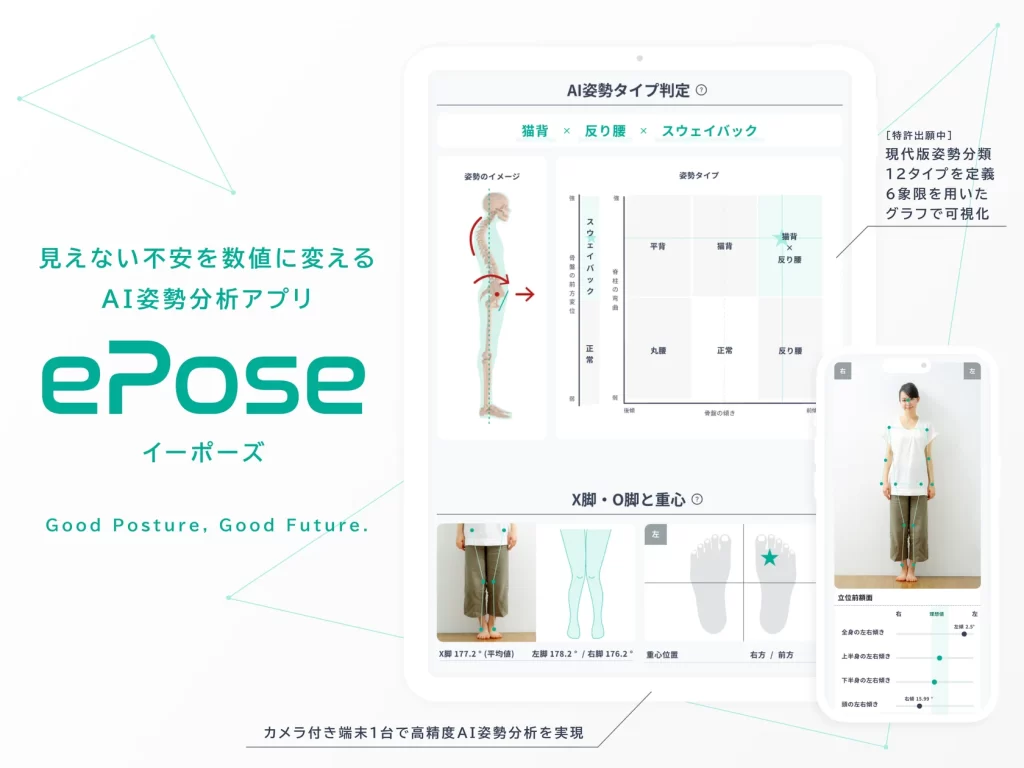 AI姿勢分析アプリ ePose